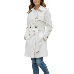 Marc Jacobs Elegant White Double-Breasted Women's Trench Coat